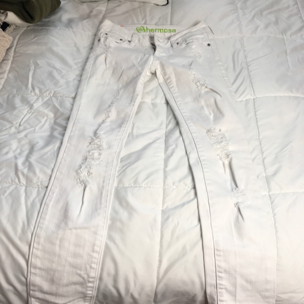 Pacsun White Ripped Jeans